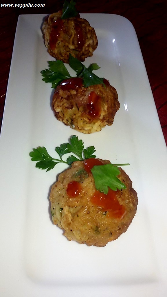Sausage Stuffed crispy Noodle balls