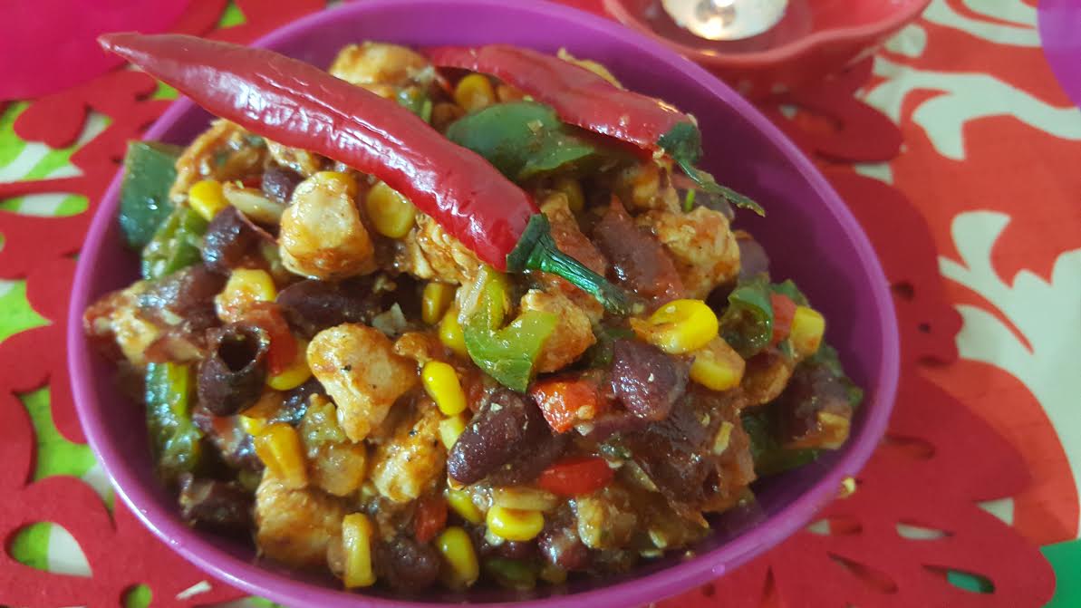 Mexican Chicken with Corn and Beans