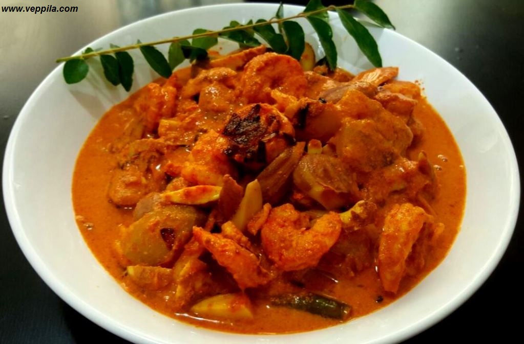 Prawns, Jackfruit seed and Mango curry