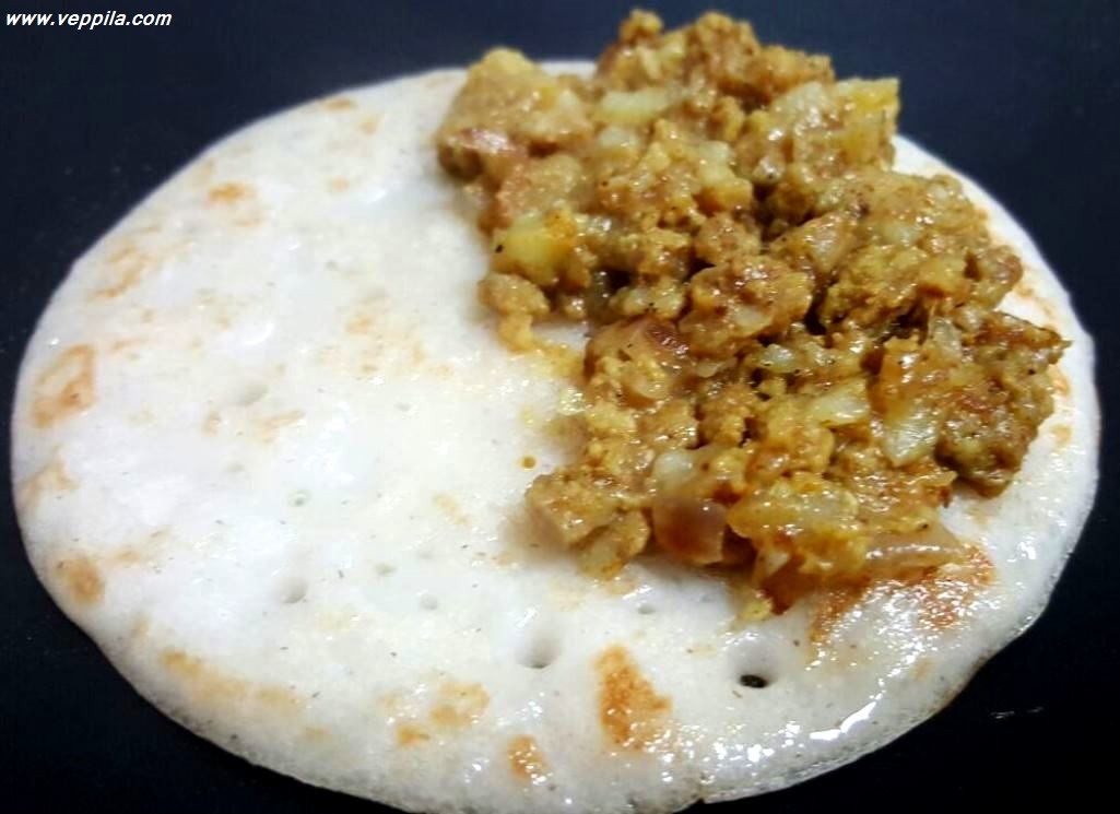 "Chicken keema filled dosa for Kids