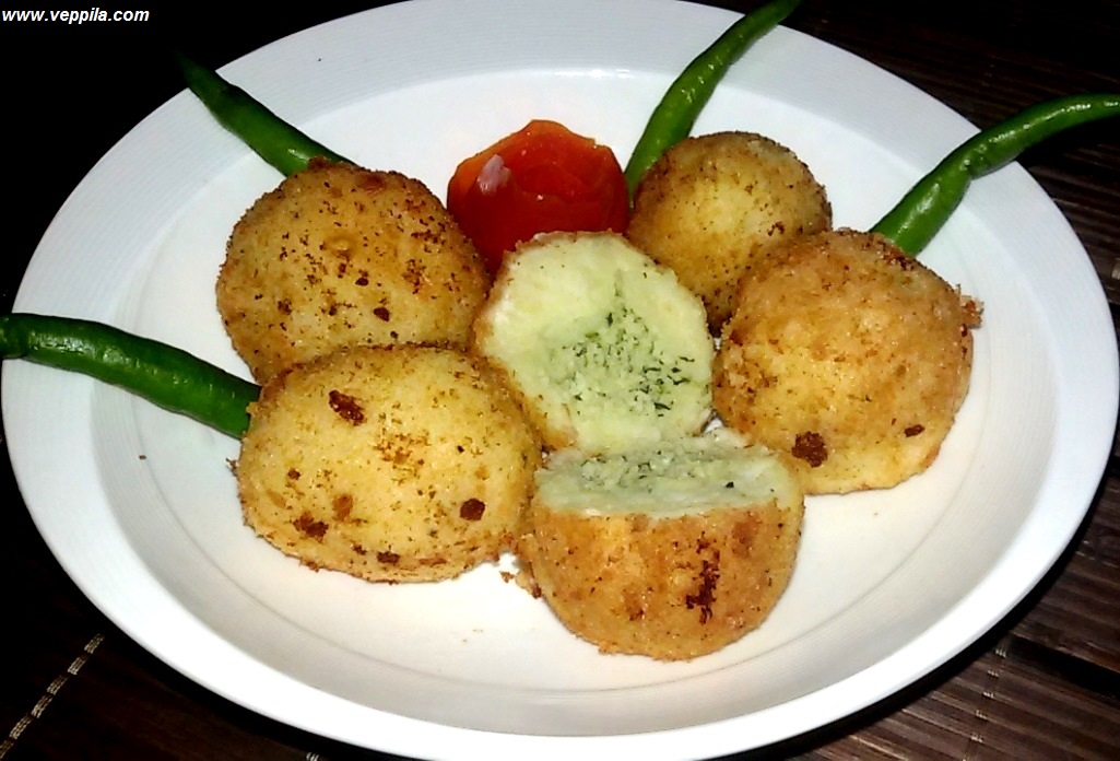 Potato Balls stuffed with spicy chutney