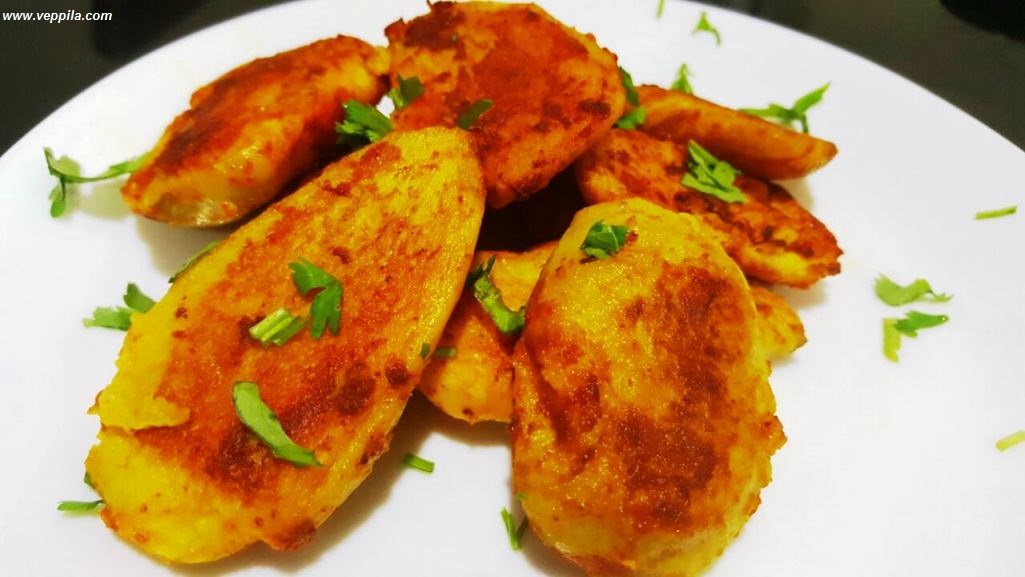 Shallow fried Colocasia (Chembu)