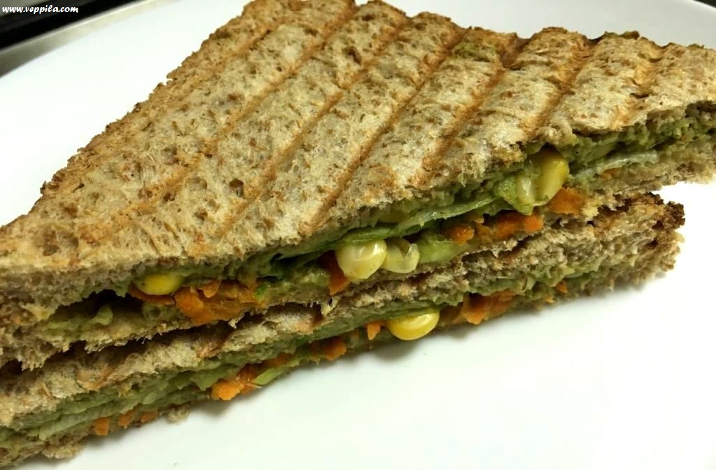 Grilled carrot and sweet corn in mint