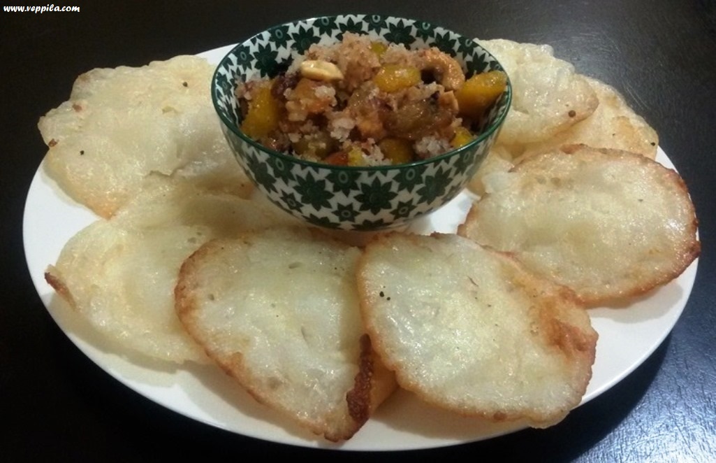Kunji Kalattapam and caramelized coconut & banana