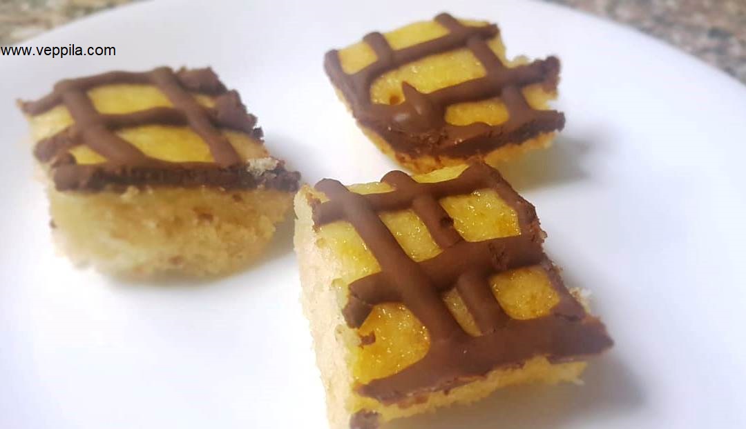 Eggless sponge cake with chocolate ganache