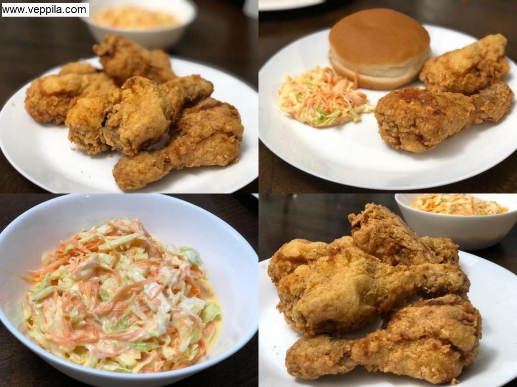 KFC style coated fried chicken
