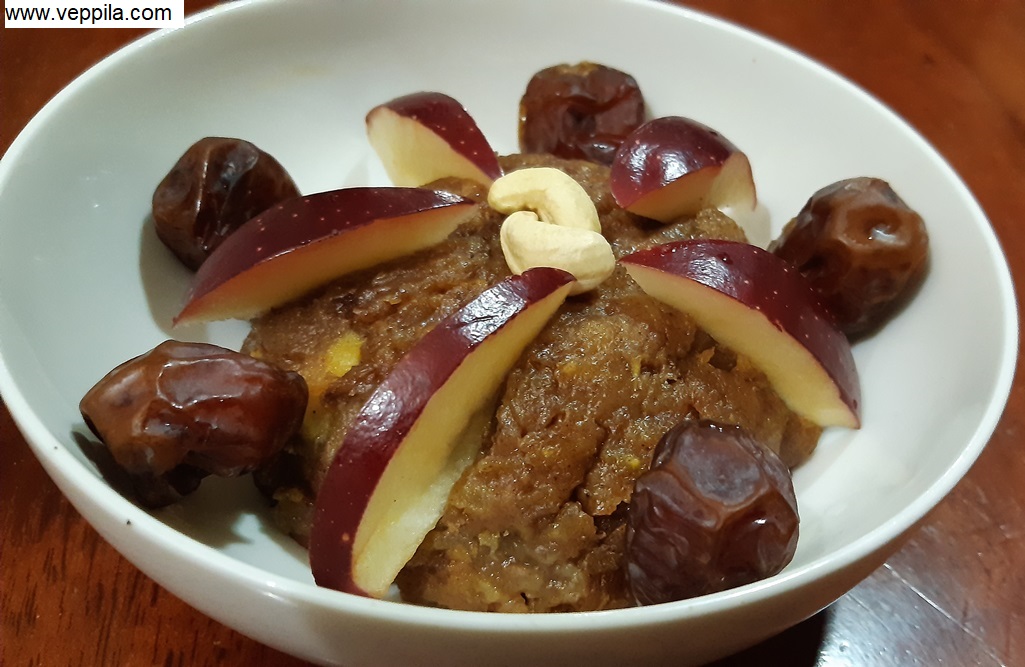 Apple dates halwa